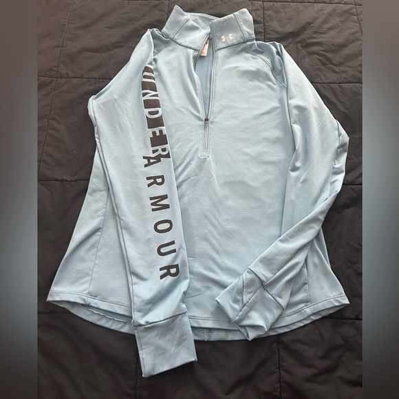 Under Armour ColdGear Women’s Blue 1/4 zip Pullover - Picture 1 of 3